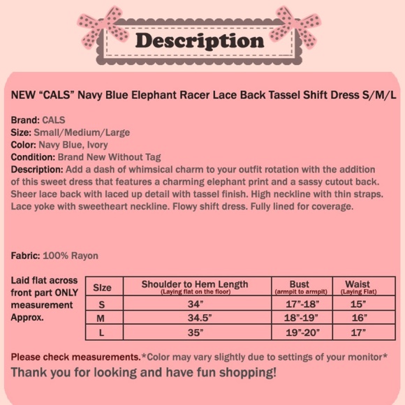 Navy Blue Elephant Lace Up Cutout Back Shift Dress - Picture 8 of 8